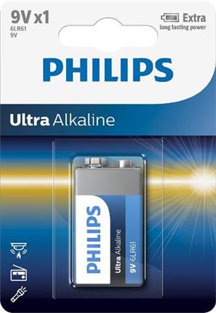 Baterie Philips 6LR61E1B/10 Ultra alkalická 9V 1ks