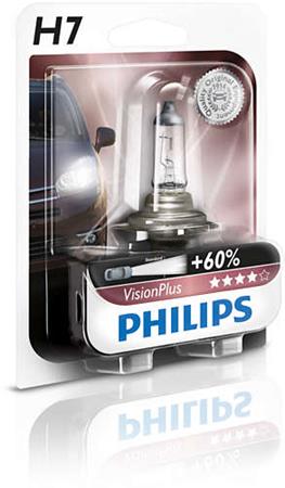 Autožárovka H7 Philips 12972VPB1, VisionPlus, 1ks v balení - poškozený obal