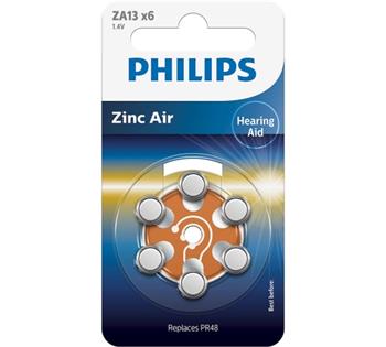 Baterie do naslouchadel Philips ZA13B6A/00 6ks