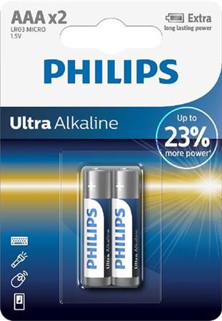 Baterie Philips LR03E2B/10 Ultra Alkalická AAA 2ks