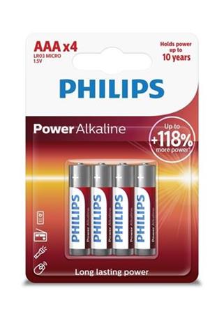 Baterie Philips LR03P4B/10 Power Alkaline AAA 4ks