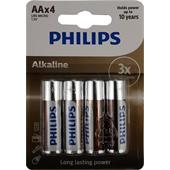 Baterie Philips LR6A4B/10 Alkalické AA 4ks